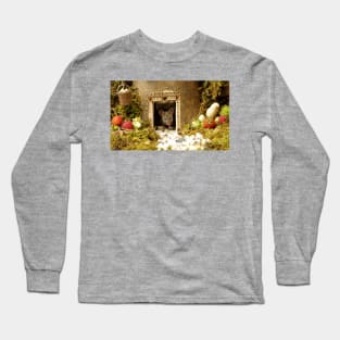 George the mouse in a log pile house Long Sleeve T-Shirt